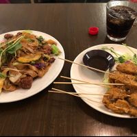 Noodles and satay at Thai Vegan Kitchen in Helsinki