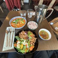 Daily special & red curry   at Thai Vegan Kitchen in Helsinki