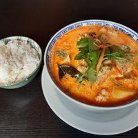 Red curry, very tasty and filling at Thai Vegan Kitchen in Helsinki