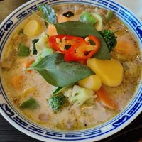Green curry at Thai Vegan Kitchen in Helsinki