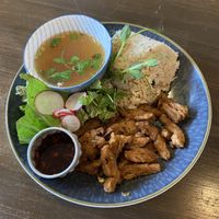 Hainanese rice dish  at Thai Vegan Kitchen in Helsinki