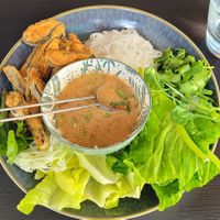 That sauce might burn a hole in your soul of a unexperienced culinarist. at Thai Vegan Kitchen in Helsinki