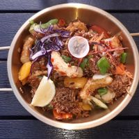 Main dish at Thai Vegan Kitchen in Helsinki