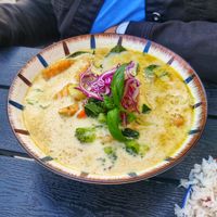 Thai green curry with tofu at Thai Vegan Kitchen in Helsinki