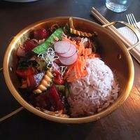 Name forgotten, pork belly dish. at Thai Vegan Kitchen in Helsinki