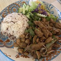 interesting flavours!!  at Thai Vegan Kitchen in Helsinki