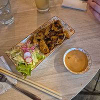 Appetizer (the sauce was awesome) at Thai Vegan Kitchen in Helsinki