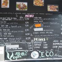 The menu today (2019-11-12) at Thai Vegan Kitchen in Helsinki