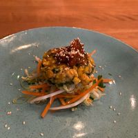 Sweetcorn fritters at Woodlands in Bury St Edmunds