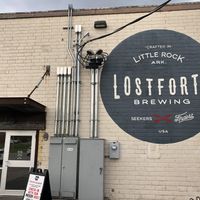 Great little brewery with a couple clearly marked vegan food options at Lost Forty Brewing in Little Rock