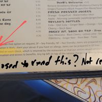 Service fee in the fine print at Golden Burro in Leadville