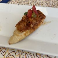 Jackfruit bruschetta  at Golden Burro in Leadville
