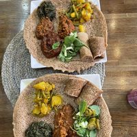 Vegan sampler for two at Injera in Copenhagen