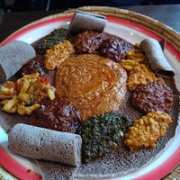 Enormous vegan plate to share at Injera in Copenhagen