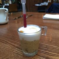 Bircher muesli and coconut yogurt from raw breakfast bar at Hectors Restaurant in Auckland
