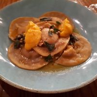 Pumpkin ravioli at Hectors Restaurant in Auckland