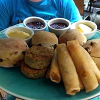 Vegan high tea #2: scones, falafel & spring rolls at Hectors Restaurant in Auckland
