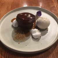 Sticky date pudding:
Butterscotch sauce, ginger crunch, coconut whipped cream & vanilla vegan ice cream...this was amazing at Hectors Restaurant in Auckland