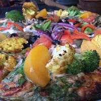 Vegan Chef's Choice Pizza at Pizza Research Institute in Eugene