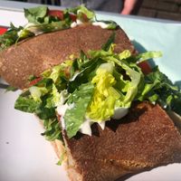 Chickn and salad sandwich   at Honeymans of Bowburn in Durham