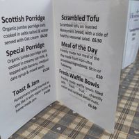 Breakfast and brunch menu Dec 2024 at Honeymans of Bowburn in Durham