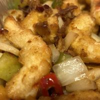 VG salt and pepper prawns   at Woks Bar and Restaurant in Brandon