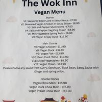 Vegan menu. We went for Saturday lunch.
The owners are very welcoming and keen to cater for vegans 💚 well worth supporting this family run business. at Woks Bar and Restaurant in Brandon