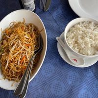 Vwgan Prawn chow mein at Woks Bar and Restaurant in Brandon