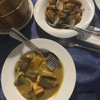 Fish style curry was ok but we preferred the chicken style black bean   at Woks Bar and Restaurant in Brandon