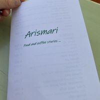 Menu at Arismari in Crete