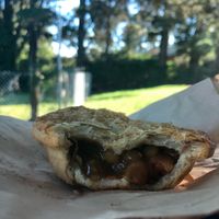 Inside of red lentil and tomato at Mountain High Pies in Wentworth Falls