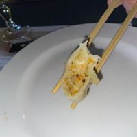 Inside of steamed vegetable dumpling at Yuebinlou in Milan