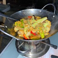 Cauliflower in the pot of fire. at Yuebinlou in Milan