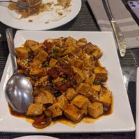 Tofu in spicy sauce at Trattoria Cinese Longchan in Milan