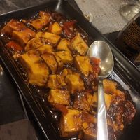 Spicy tofu at Trattoria Cinese Longchan in Milan