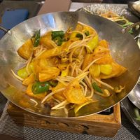 Patate in pentola piccanti con peperoncini e germogli di soia at Trattoria Cinese Longchan in Milan