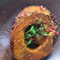 Roasted pumpkin with quinoa at Karakter in Willemstad
