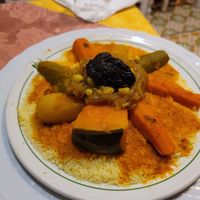 Vegetable couscous with no flavor at Dar Al Houma in Essaouira