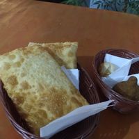 Pastel de jaca at Girassol Veg in Florianopolis