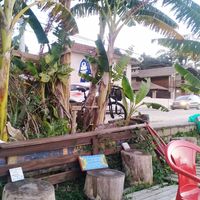 Outdoors table at Girassol Veg in Florianopolis