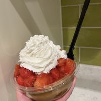 Vanilla Tofutti Ice Cream, Peanut Butter Sauce, Strawberries, So Delicious Coconut Whip  at Walt Disney World - Boardwalk Ice Cream in Lake Buena Vista