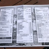 Getränkekarte Heißgetränke, Kaltgetränke, Weine  at Cafe Spital in Regensburg