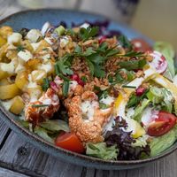 BBQ Bowl vegan at Landwehr - Bräu am Turm in Rothenburg Ob Der Tauber