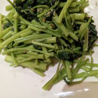 Ong choy with garlic at Simple Joy in Honolulu