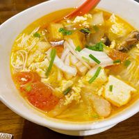 Vegan crab soup  at Simple Joy in Honolulu