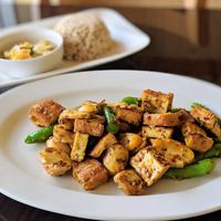 Lemongrass tofu at Simple Joy in Honolulu