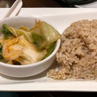 Kimchi and brown rice (comes with Soondubu) at Simple Joy in Honolulu