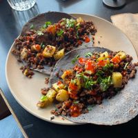 Chorizo taco sub soyrizo minus crema and cheese  at Gild in Missoula