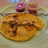 Al Pastor Papusa at Miss Chickpea's Cafétal in San Antonio