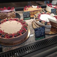 Big choice of vegan, gf or sf cakes at Kate Coffee & Cake in Gdynia